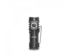Įkraunamas LED žibintuvėlis 10W, 600Lm 5700K, Li-ion 16340 800mAh (keičiama į CR123A), VIDEX VLF-A055, kompaktiškas kišeninio dydžio žibintuvėlis
