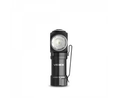 Įkraunamas LED žibintuvėlis 10W, 600Lm 5700K, Li-ion 16340 800mAh (keičiamas į CR123A), VIDEX VLF-A055H, su magnetu + pridedamas laikiklis, skirtas naudoti kaip priekinį žibintą