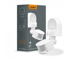 Judesio ir šviesos jutiklis VIDEX VL-SPW02W, 2-12m, 10sek-7min, 10-2000lx, 180*, IP44, baltas