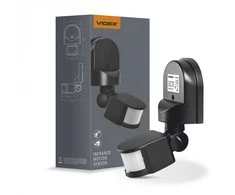 Judesio ir šviesos jutiklis VIDEX VL-SPW02B, 2-12m, 10sek-7min, 10-2000lx, 180*, IP44, juodas
