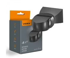 Judesio ir šviesos sensorius PIR 12m 10sec-15min 3-2000lx 160° IP65, VIDEX VL-SPW15B | juodas – Judesio aptikimas iki 12m atstumu ir platus 160° veikimo kampas