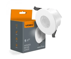 Judesio ir šviesos sensorius PIR 8m 10sec-15min 3-2000lx 360° IP20, VIDEX VL-SPR41W | baltas – Judesio aptikimas iki 8m atstumu ir platus 360° veikimo kampas