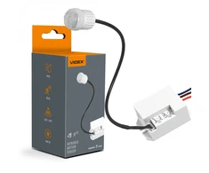 Judesio ir šviesos sensorius PIR 8m 10sec-8min 3-2000lx 360° IP65, VIDEX VL-SPR24 | baltas – Judesio aptikimas iki 8m atstumu ir platus 360° veikimo kampas
