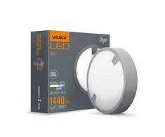 Lauko šviestuvas LED 18W, 1440Lm 5000K, VIDEX VLE-BH12R-185 INGA IP65 (neutrali balta šviesa), pilka