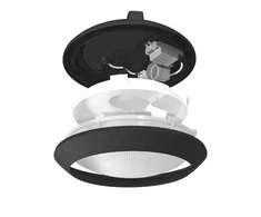 Lauko šviestuvas su jutikliu 1xE27, IP65, VIDEX VL-BHR-E2726SB, juodas