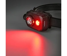 LED galvos žibintas su jutikliu įkraunamas 10W 1000Lm 5000K 2000mAh IP65 VIDEX VLF-H047Z | Raudona šviesa – Reguliuojamas šoninis jungiklis ir tikslus spindulio fokusavimas
