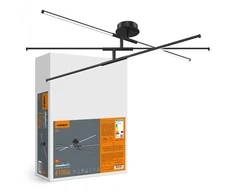LED lubinė lempa 40W 4100Lm 3000/4000/6000K IP20 VIDEX VL-CLD013-42CB | juoda – Trijų lygių dizainas su 270° pasukamais elementais lanksčiai interjero geometrijai