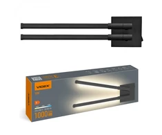 LED sieninė lempa 10W 1000Lm 3000/4000/6000K IP20 VIDEX VL-WL042-10CB | juoda – Foninis apšvietimas (backlight) ir keičiama šviesos temperatūra patalpos atmosferai sukurti