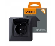 Lizdas su 1 V dangteliu Videx Binera, baltas, IP20 VF-BNSK1GC-BG
