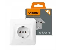 Lizdas su/a 1V, Videx Binera, baltas, IP20 VF-BNSK1G-W