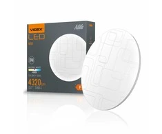 Lubinis šviestuvas drėgnoms patalpoms Videx LED 48W, 4320Lm 4000K, IP44 (neutrali balta šviesa), baltas