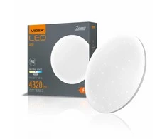 Lubinis šviestuvas drėgnoms patalpoms Videx LED 48W, 4320Lm 4000K, IP44 (neutrali balta šviesa), baltas