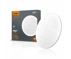 Lubinis šviestuvas drėgnoms patalpoms Videx LED 24W, 2160Lm 4000K, IP44 (neutrali balta šviesa), baltas