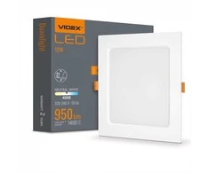 Lubinis šviestuvas - įleidžiamas LED 12W, 1400Lm 4000K, Videx