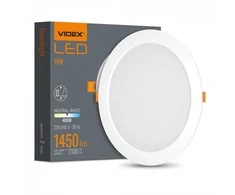 Lubinis šviestuvas - įleidžiamas LED 18W, 2100Lm 4000K, Videx
