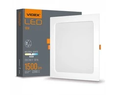 Lubinis šviestuvas - įleidžiamas LED 18W, 2200Lm 4000K, Videx