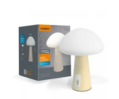 Naktinė lempa vaikams, silikoninė, įkraunama, pritemdoma 4W 210Lm 3000-6500K+RGB LiFePO4 2400mAh VIDEX VL-TF25BG | balta – Intuityvus spalvų keitimas prisilietimu saugiam naudojimui