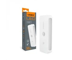 Nešiojama, įkraunama LED lempa VIDEX, su jutikliu, 50Lm, 1100mAh VL-NL053W-S
