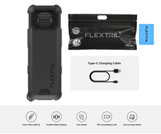 Nešiojamas du viename uodus atbaidantis Flextail Max Repel S (pilkas)