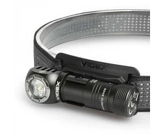 Priekinis žibintas LED, įkraunamas Luminus SST20 10W + SMD Raudonas, 200Lm 5000K, USB Type-C įkraunama Li-ion AA 1.5V 2200mAh - komplekte! VIDEX VLF-A056H, su magnetu + pridedamas laikiklis, skirtas naudoti kaip priekinį žibintą!