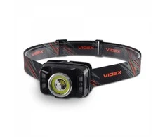 Priekinis žibintas su jutikliu LED įkraunamas 5W + COB, 410Lm 5000K, Li-ion 1800mAh, VIDEX VLF-H035C, valdomas rankos gestu