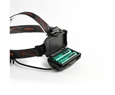 Galvos LED žibintuvas, įkraunamas 20W 1400Lm 6500K 4400mAh VIDEX VLF-H056 | juodas – su 2x18650, galine šviesa ir Powerbank