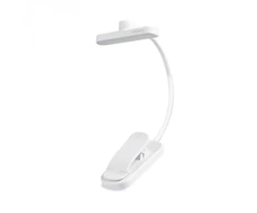 Prisegama dimeriuojama LED darbo lempa 0.7W 60Lm 3000/4000/6500K VIDEX VL-NL134W – Įmontuotas klipsas saugiam lempos pritvirtinimui tiesiai prie knygos viršelio