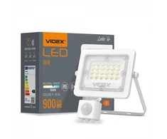 Prožektorius su jutikliu LED 10W, 900Lm, 5000K, Videx F2e PIR
