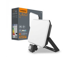 Prožektorius su jutikliu LED 50W, 4100Lm, 5000K, Videx F3 PIR