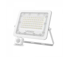 Prožektorius su jutikliu LED 50W, 4500Lm, 5000K, Videx F2e PIR