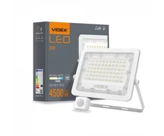 Prožektorius su jutikliu LED 50W, 4500Lm, 5000K, Videx F2e PIR