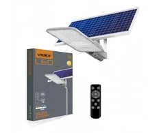 Saulės energija varomas LED gatvės šviestuvas 30W, 2500Lm 5000K, (LiFePO4 akumuliatorius 25000 mAh 3.2V) (panelė 30W) VIDEX VL-SLSO-305