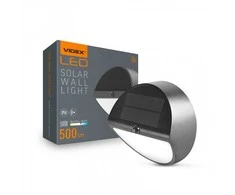 Saulės energija varomas LED šviestuvas 6,4 Wh, 500 Lm 5000 K, IP54, VIDEX VL-BHSO-002-S (neutrali balta šviesa)