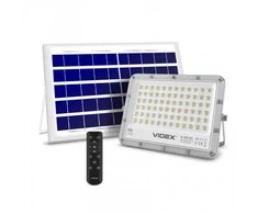 Saulės - solar prožektorius LED 50W Videx, baterija LiFePO4 10 000 mAh