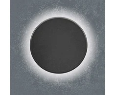 Sieninis šviestuvas LED su foniniu apšvietimu 12W, 1200Lm 3000-4000-6500K, IP65 VIDEX VL-WL03-12CB (šilta / neutrali / šalta balta šviesa), juodas