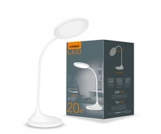 Stalinė lempa LED reguliuojamo ryškumo, 20W, Videx, balta