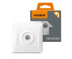 TV lizdas Videx Binera, baltas, IP20 VF-BNSK1TVME-W