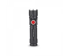 Žibintuvėlis LED 230Lm Titanum, įkraunamas, įmontuota baterija Li-ion 18650 1200mAh