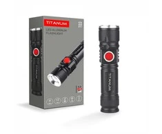 Žibintuvėlis LED 230Lm Titanum, įkraunamas, įmontuota baterija Li-ion 18650 1200mAh