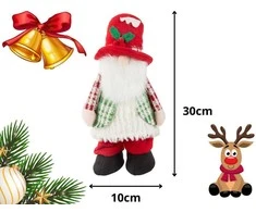 Šviečiantis šventinis nykštukas 30 cm