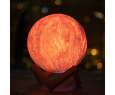3D lempa - mėnulis RGB