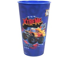 480 ml plastikinis puodelis su 3D efektu „Vehicle Xtreme“