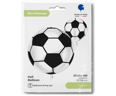 4D folijos balionas „Futbolo kamuolys“, 38 cm