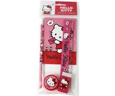 5 dalių kanceliarinių prekių rinkinys „Hello Kitty Sweetheart“