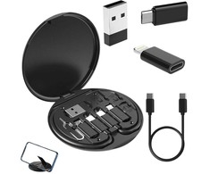 5 viename adapterių rinkinys, skirtas USB-C, micro USB, A tipo telefonui, dėkle