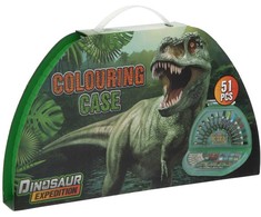 51 dalių kanceliarinių prekių rinkinys „Dinozaurų ekspedicija“