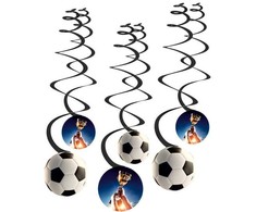 6 dalių futbolo „Kick It“ juostelių dekoracijų rinkinys
