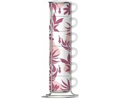 Kavos Puodelių Rinkinys - Bialetti Primavera 6 Rožinis