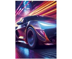 A/4 aplankas „Vehicle Street Racing Car“ su gumele