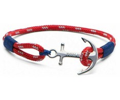 Biżuteria TOM HOPE TM0020. Bransoletka, Kolor raudona mėlyna sidabrinė. Unisex.